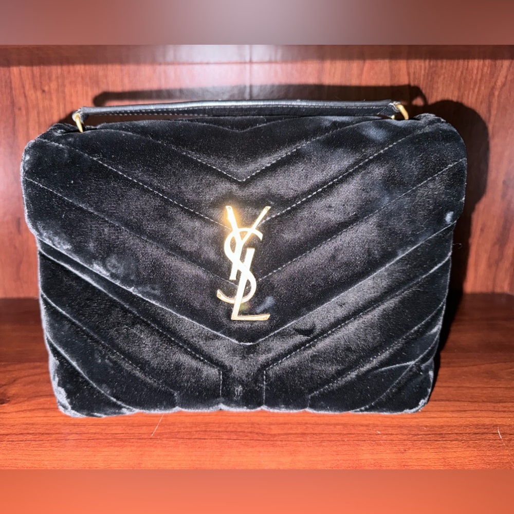 YSL Black Velvet Toy LouLou Bag